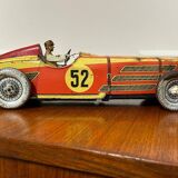 Charles Rossignol Bugatti 52 Tin Racing Car Toy from the 1930s