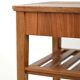 Scandinavian bedside table with slatted shelf