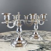 Pair of silver-plated candelabra, 20th century