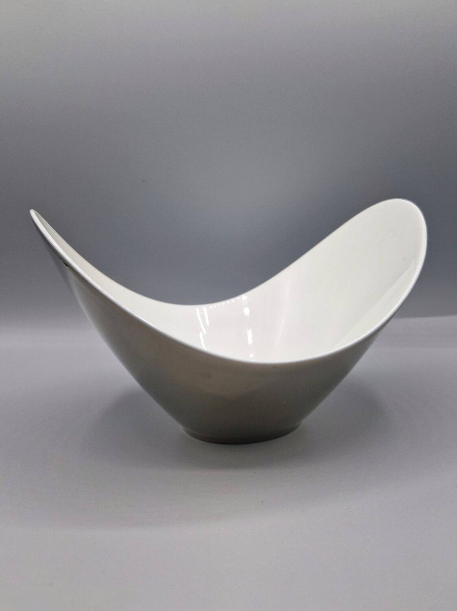 Bol Rosenthal Free Spirit in porcelain with silver metallic glaze.