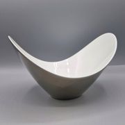 Bol Rosenthal Free Spirit in porcelain with silver metallic glaze.