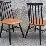 two vintage Scandinavian bistro chairs