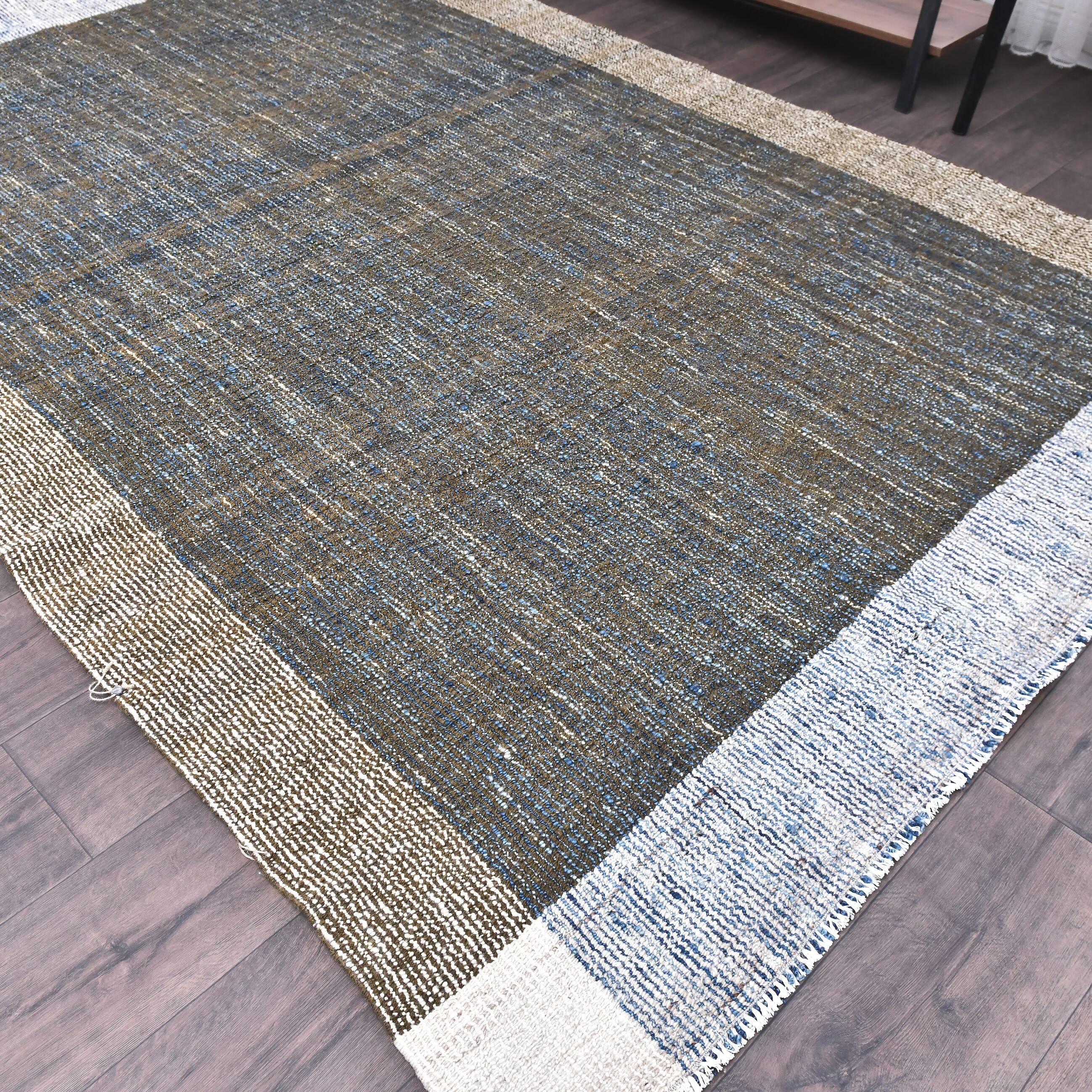 Tapis kilim en laine Kilim Tapi 290x190 cm - Vert Armée, Bleu