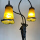 Lampe en bronze et verrerie Muller Frères Lunéville