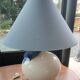 Grande lampe vintage céramique/décor noeud marie paule gilles