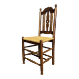 Dutch chair in oak with a straw seat