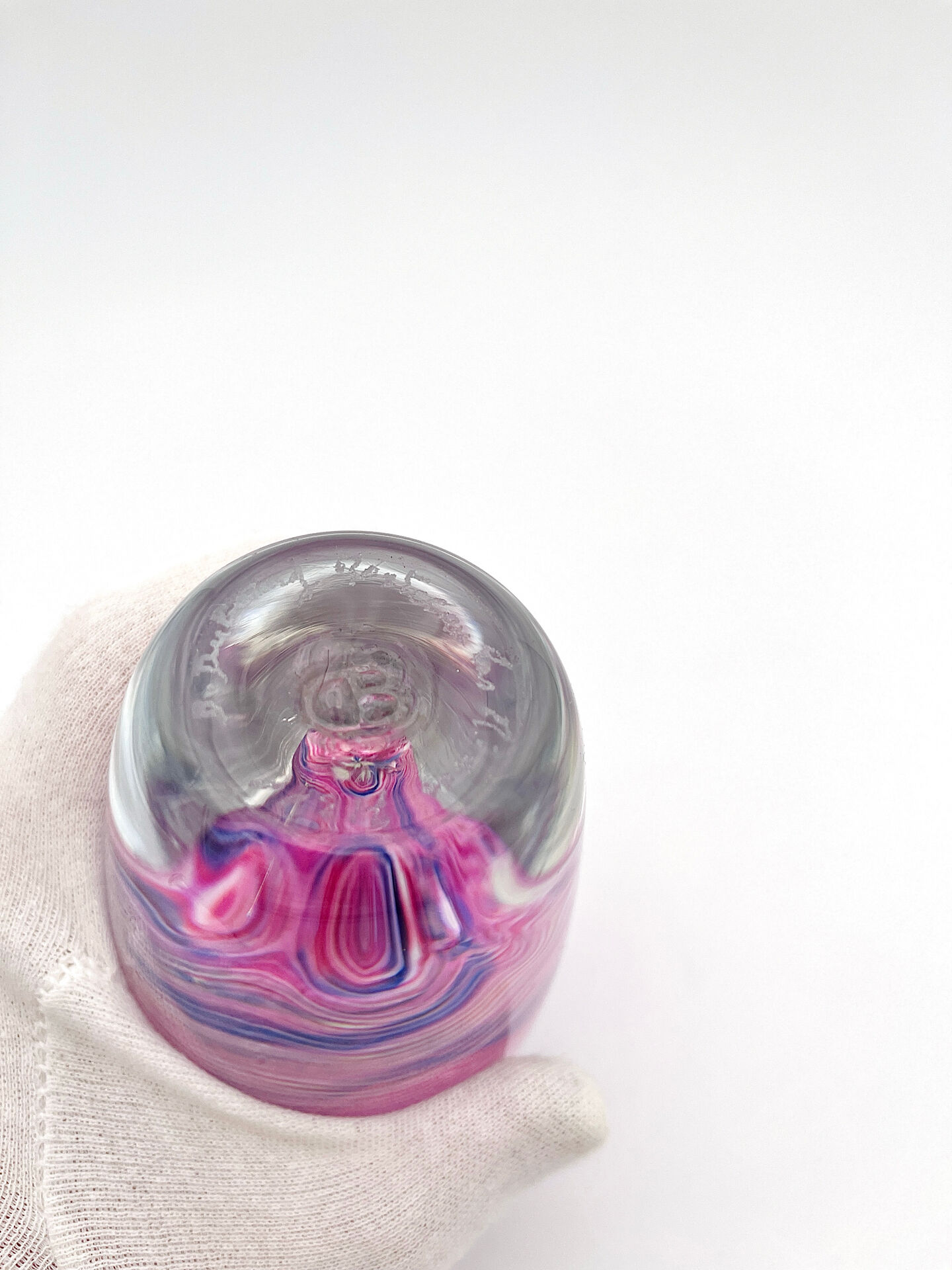 Vase Art Glass Signed B. Dubourg Limited Edition Blown Glass Sommerso