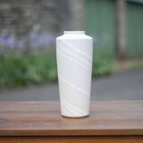 Vintage West Germany 69025 ceramic vase white with iridescent ribbon, collection, decorative vase