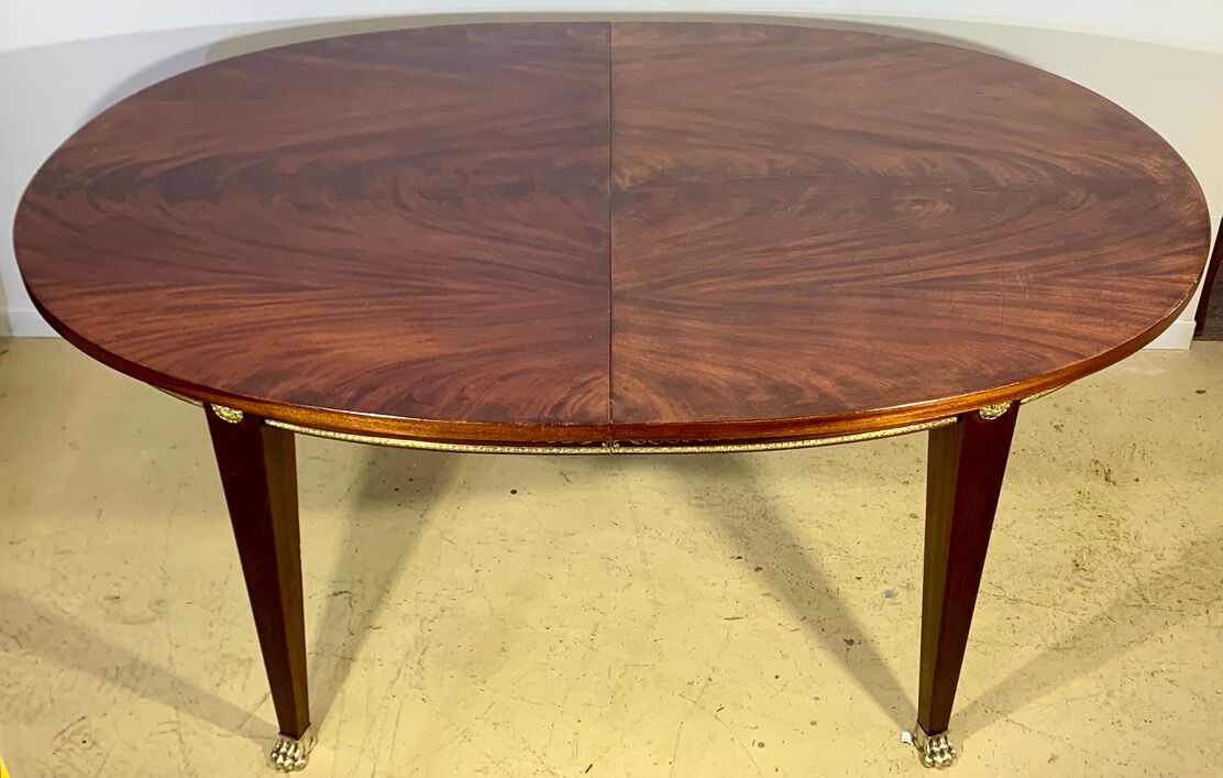 Oval mahogany table Empire style