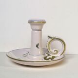 Candlestick Moustiers cellar rat earthenware