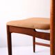 Set of 6 Scandinavian Teak Chairs with Yellow Seats