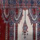 Handmade vintage Pakistani Lahore prayer rug 58cm x 60cm, 1960s