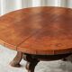 Table basse mid-century bois massif cuir