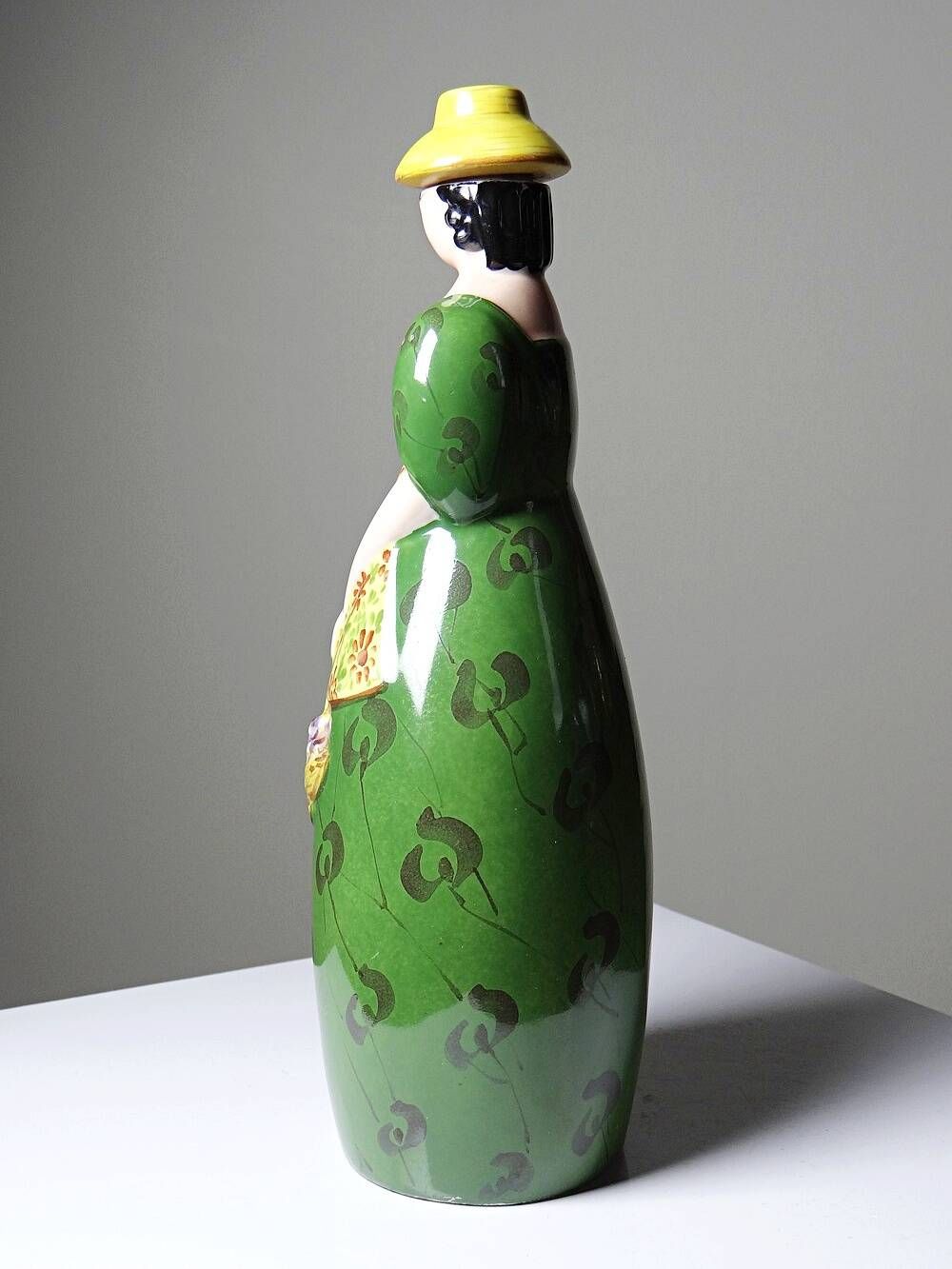 Antique porcelain bottle from Limoges in the style of Robj, 1920s-1930s.