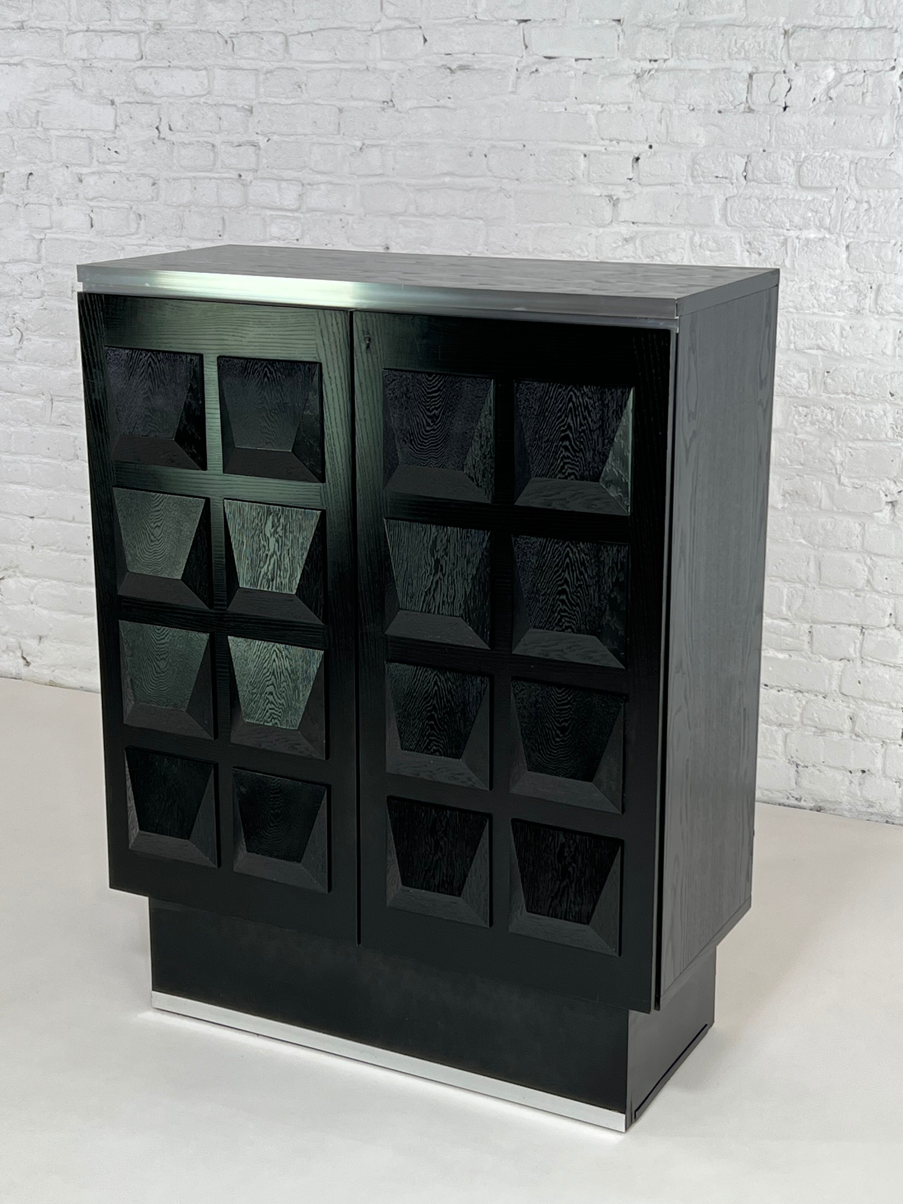 Brutalist bar storage cabinet
