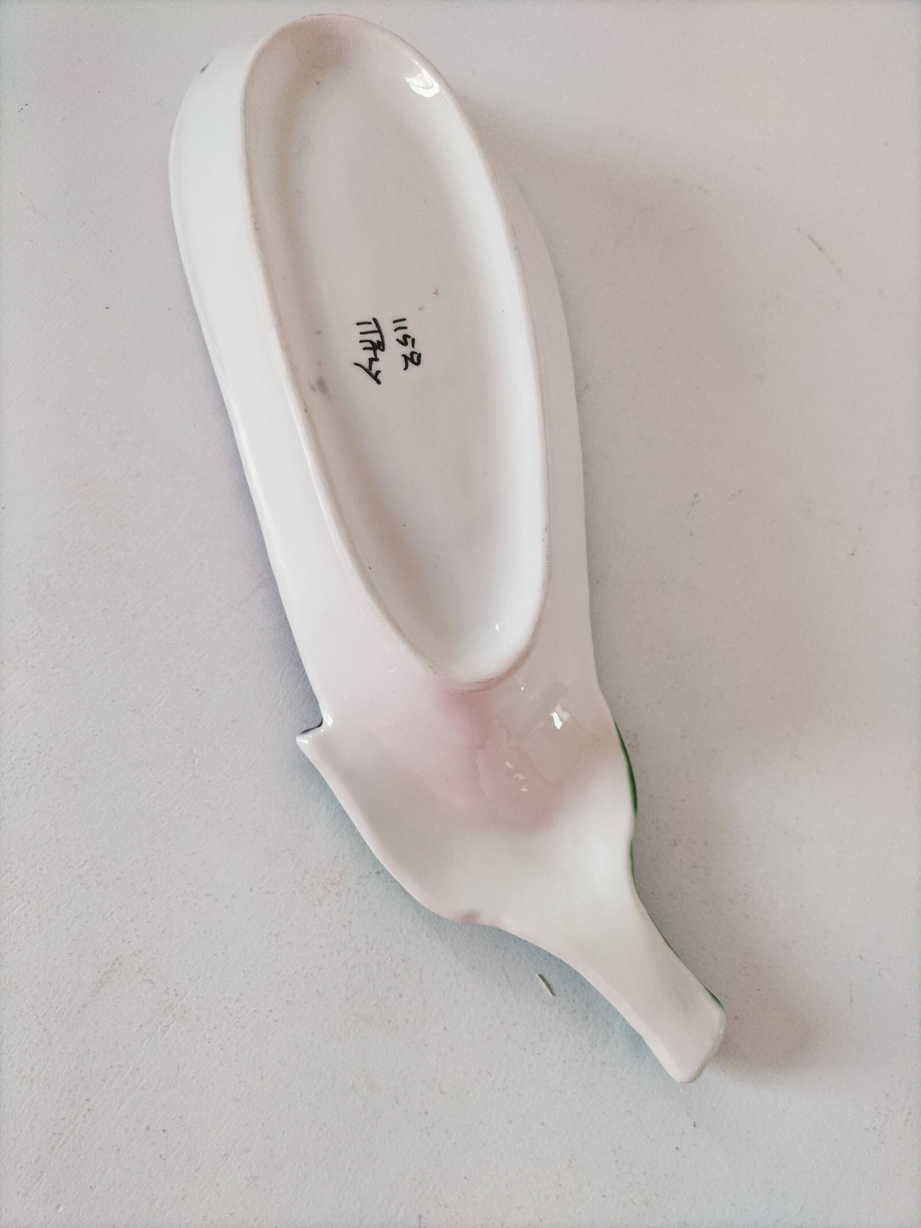 Italian ceramic glossy aubergine bowl – 1960s