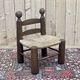 Low chair in elm and beech