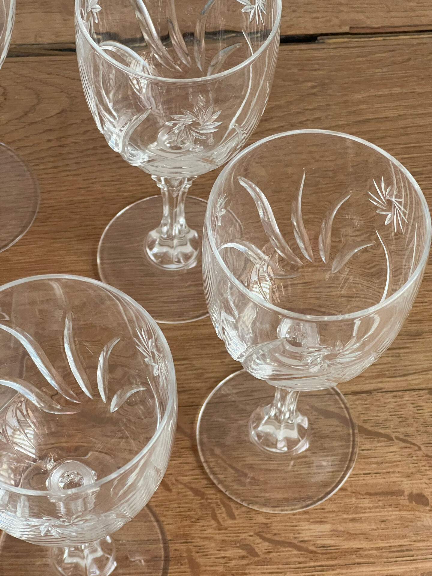 8 crystal stem glasses model Lude