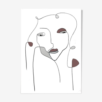 Woman in colour - 30x42cm