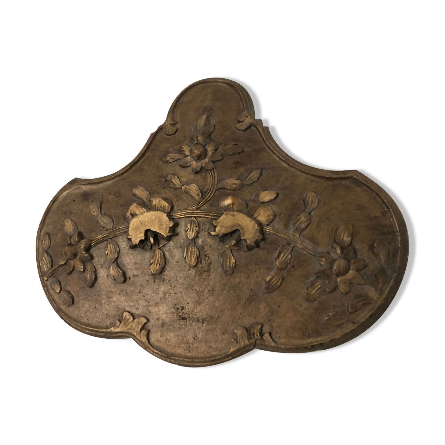 Decorative panel, pediment, gilding