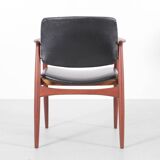 Pair of Scandinavian teak armchairs, model 66