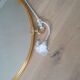 Large golden round mirror 70cm