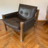 Leather armchair by Ton