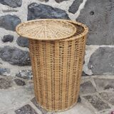Rattan laundry basket, H67 - Ø44