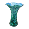 Vase bleu et vert en verre schneider