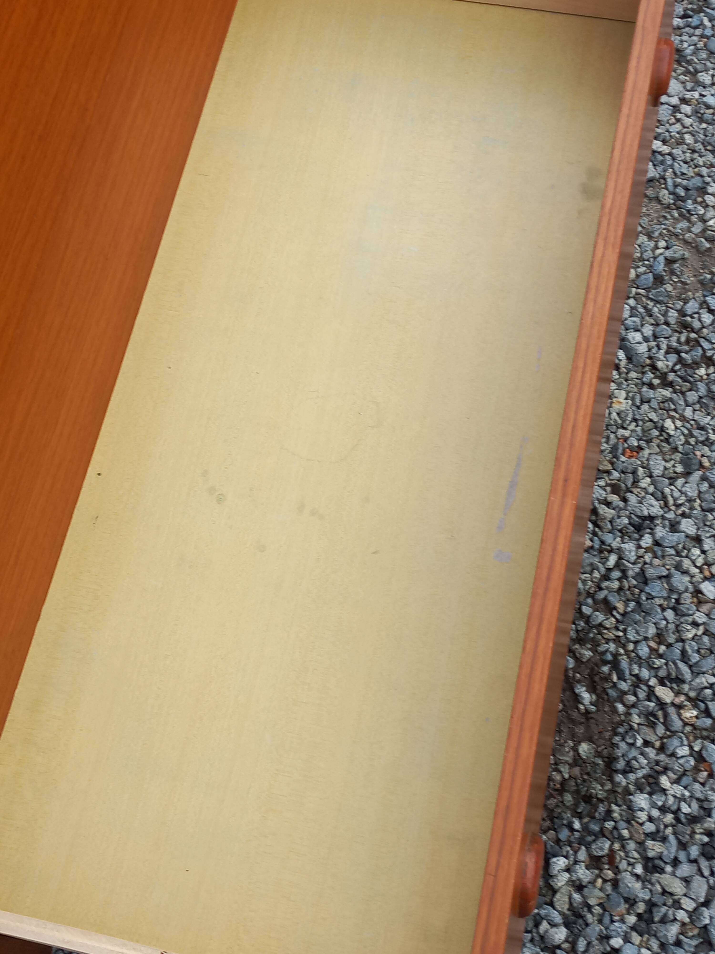 Scandinavian style 4-drawer teak chest of drawers, 1970s