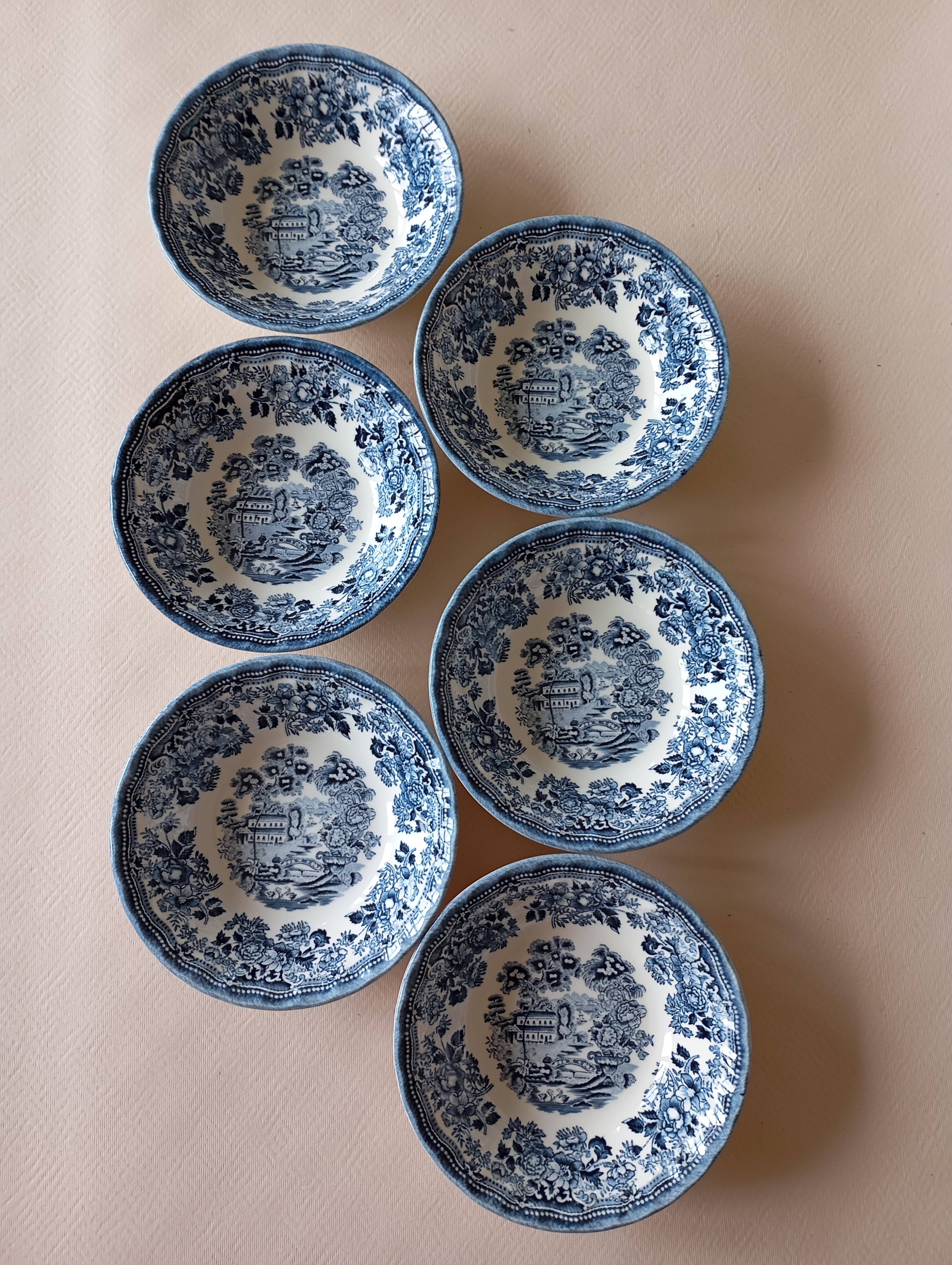 6 English Churchill bowls "The Georgian Collection"