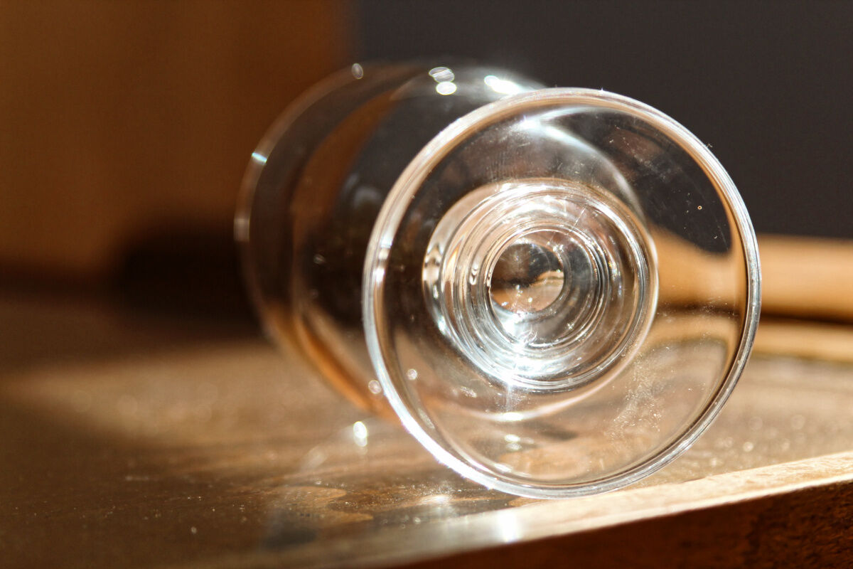 Series of 23 foot glasses, crystal