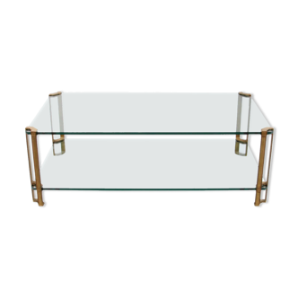 Glass coffee table Design by Peter Ghyczy Model T24,1970