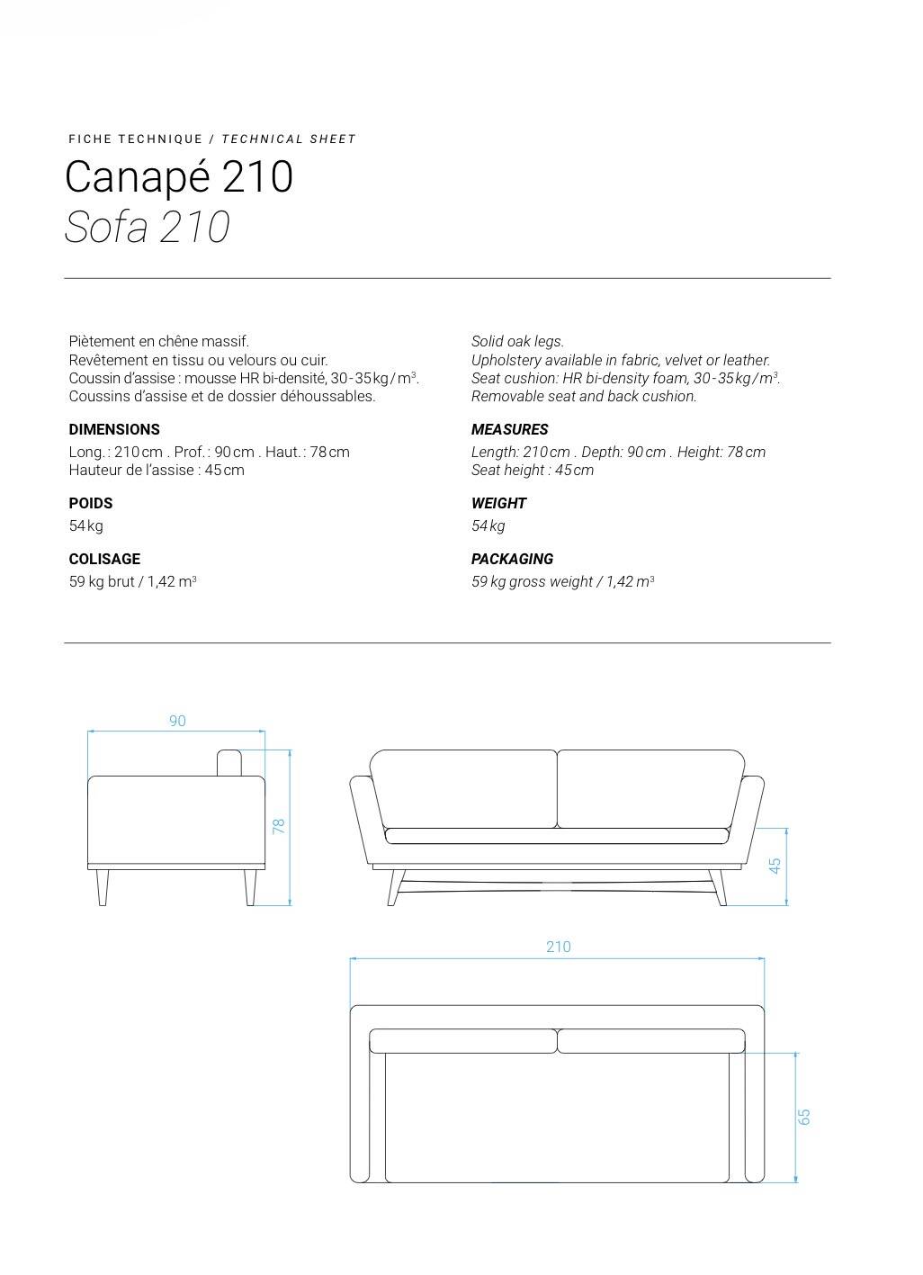 Canapé red edition bench 210