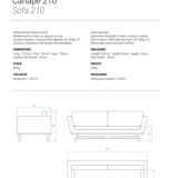 Canapé red edition bench 210