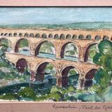 Paintings lot 4 Watercolors Travel diary Gar 1936