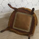 Vintage fringed gondola armchair