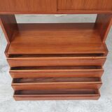 Vtg Mid Century Danish Chest Drawers Wall Unit Media Cabinet Room Divide  #530