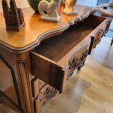 Chest of drawers with walnut drawers