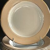 6 deep plates from L'Amandinoise model "Chamois" beige in very good condition.