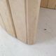 Italian travertine and glass coffee table, 1980's