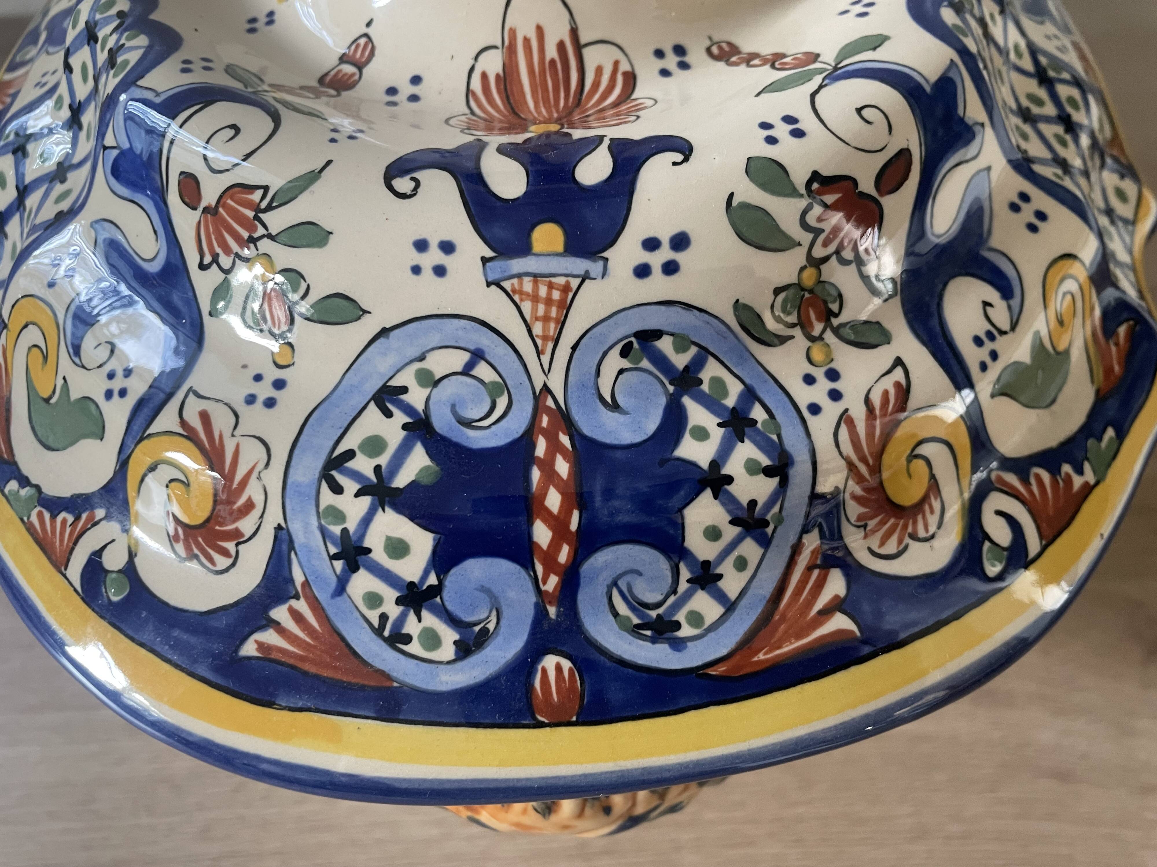 Desvres old Rouen faience plate