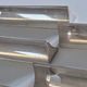 Eight Boulenger knife holders in art deco silver metal
