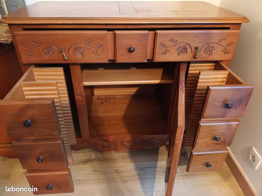 Meuble de salon merisier massif