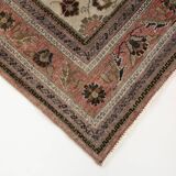 4x7 Brown Floral Vintage Persian Rug, 130x215Cm SK 2606