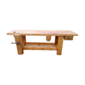 Old solid wood carpenter's workbench
