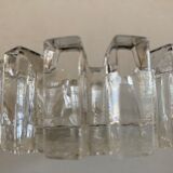 Nybro Sweden 1960 Scandinavian Ice Glass Ashtray