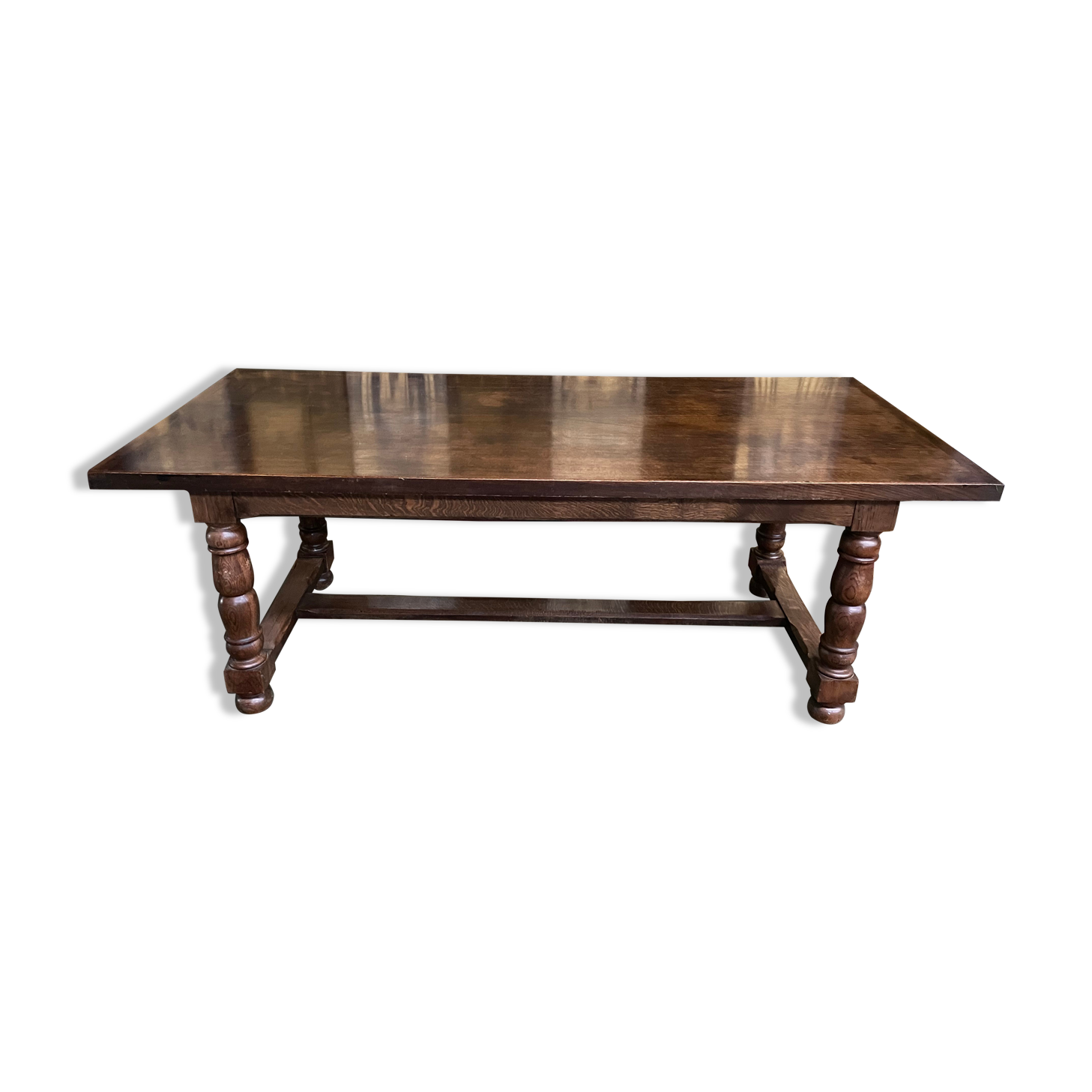 Louis XIII style farmhouse table solid oak + 2 extensions