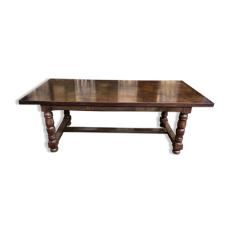 Louis XIII style farmhouse table solid oak + 2 extensions