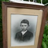 Pair of wooden frames with signed photos, 1923
